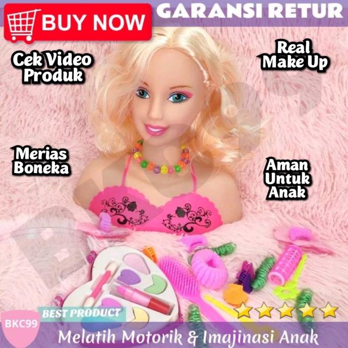 E90 Mainan Anak Perempuan Barbie Make Up Makeup Salon Salonan Anak