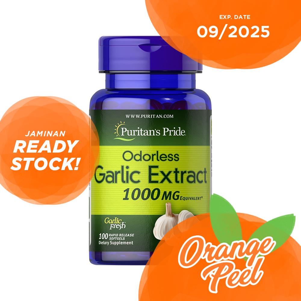 Puritan Odorless Garlic 1000 mg 100 Softgels
