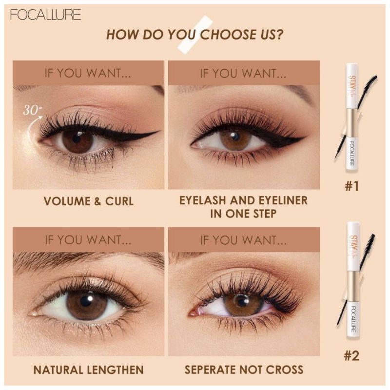 Focallure 2in1 Waterproof Mascara &amp; Eyeliner Fiber Eyelash Primer