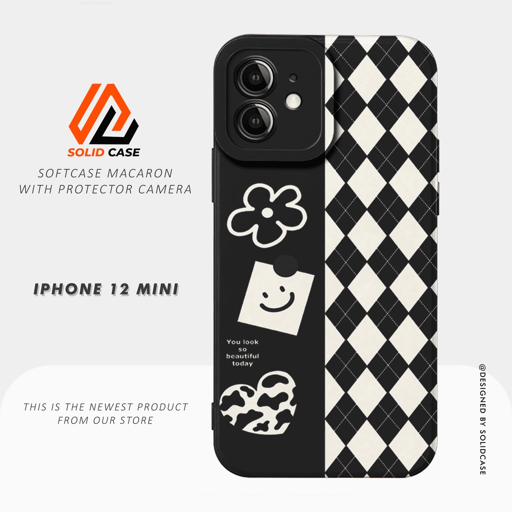 Case iPhone 12 mini - Casing iPhone 12 mini [Lucu] Solid Case HP Terbaru 2023 - Softcase Pro Camera 