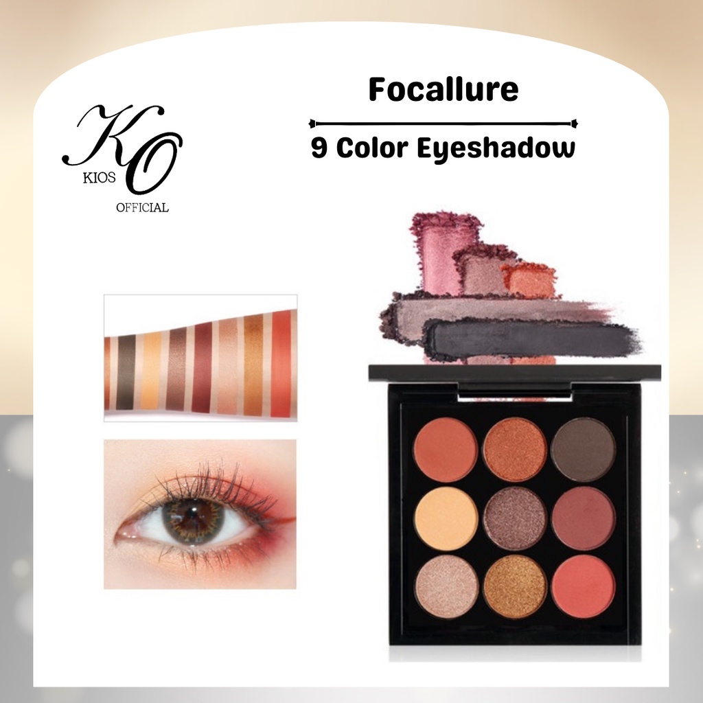 Focallure 9 Colors Eyeshadow Palette Mata Eyeshadow 9 Warna