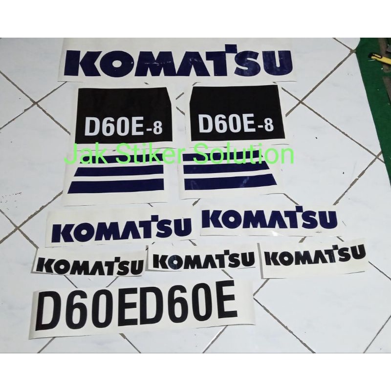 Stiker Dozer Komatsu D60E-8 Sticker Alat Berat