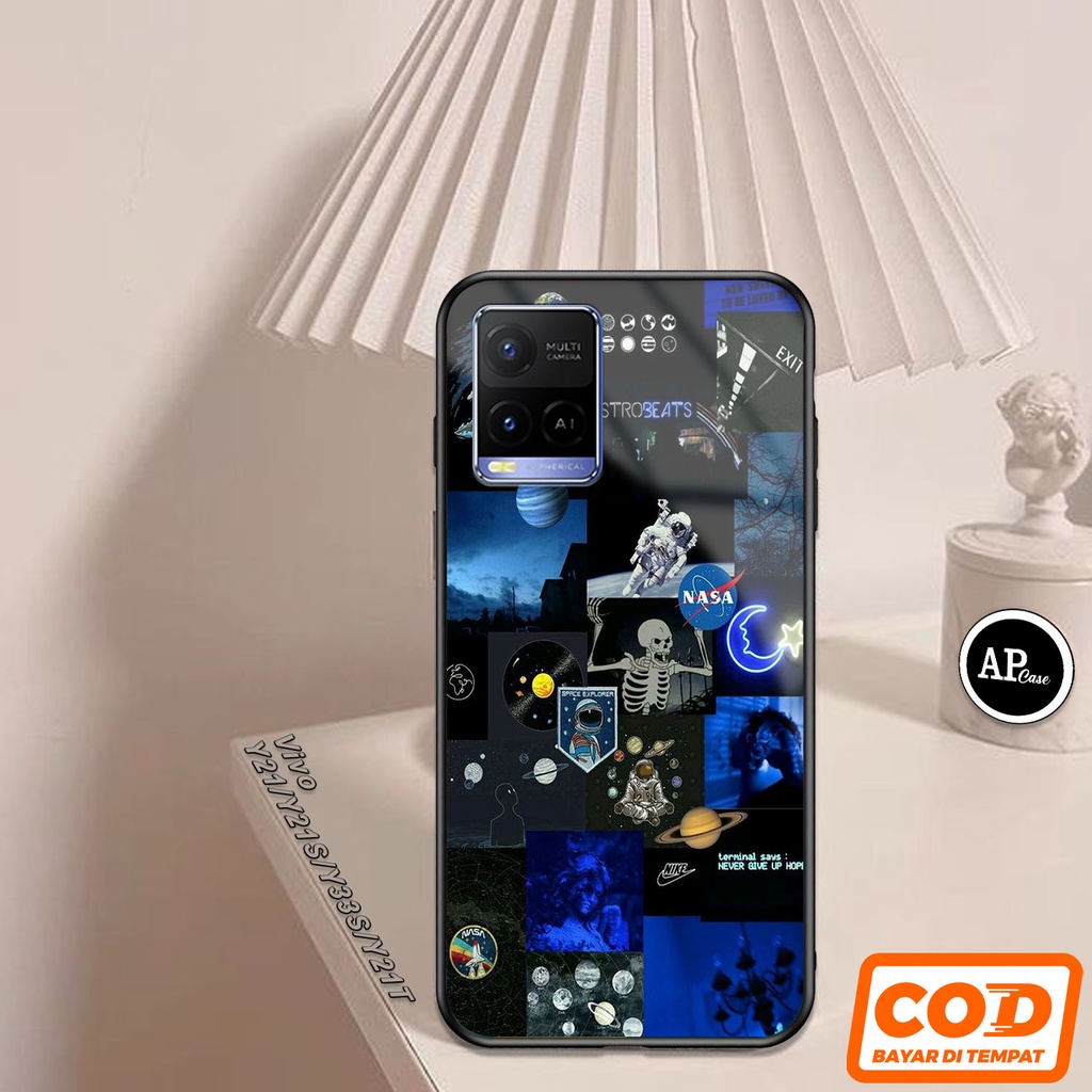Casing VIVO Y21/Y21S/Y33S/Y21T/Y21A/Y3T Hardcase 2D Glossy Case Motif Nasa