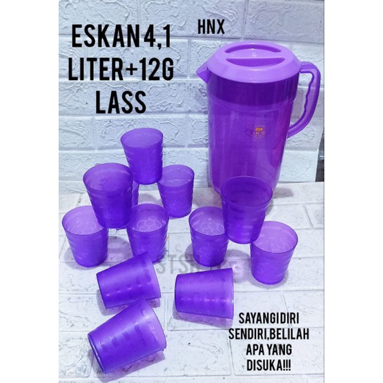 ESKAN 4,1LITER SET 12 GLASS