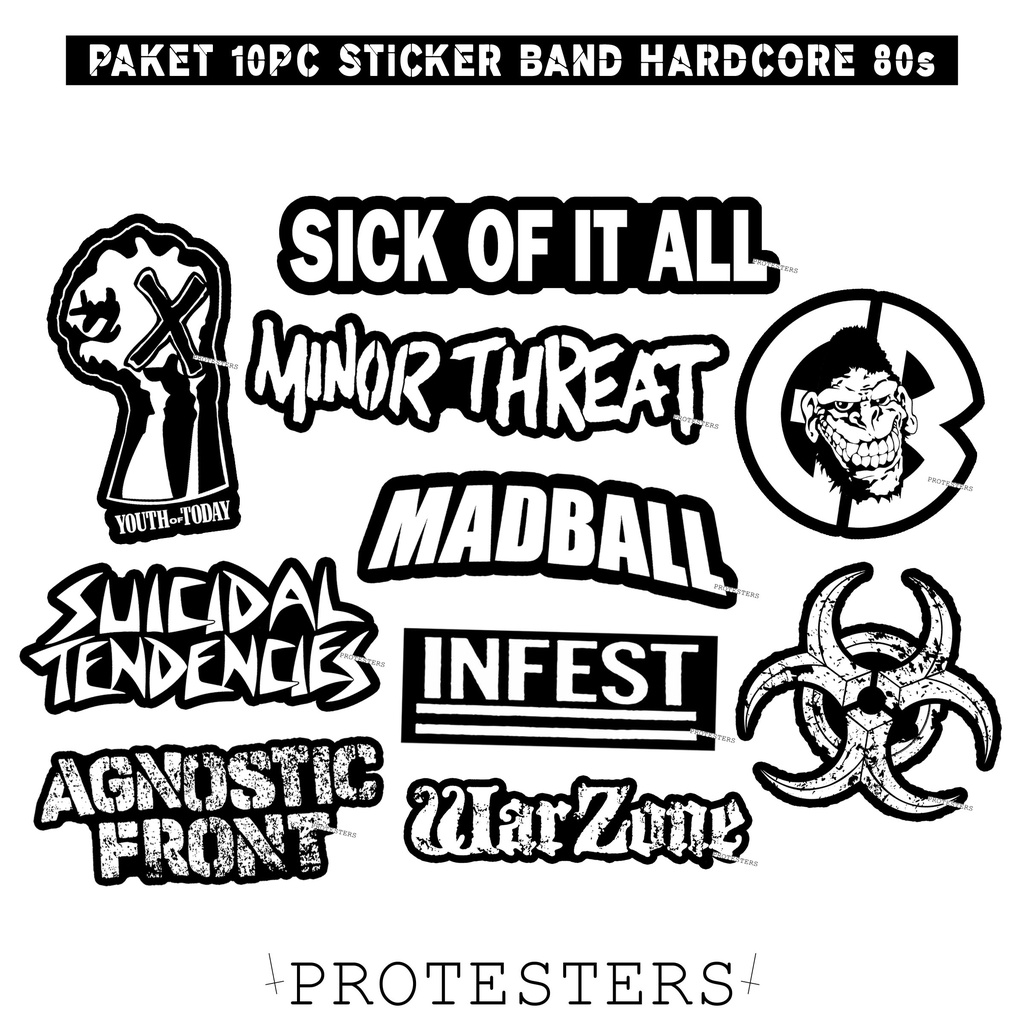 

Paket Sticker 10pc Band Hardcore 80s
