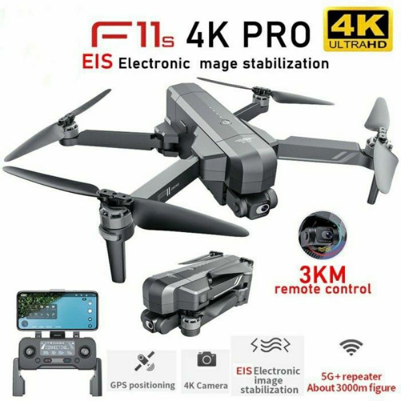 DRONE SJRC F11 PRO S PTZ 4K Version EIS Dual AntiShake Self-Stabilized - SJRC F11 4K