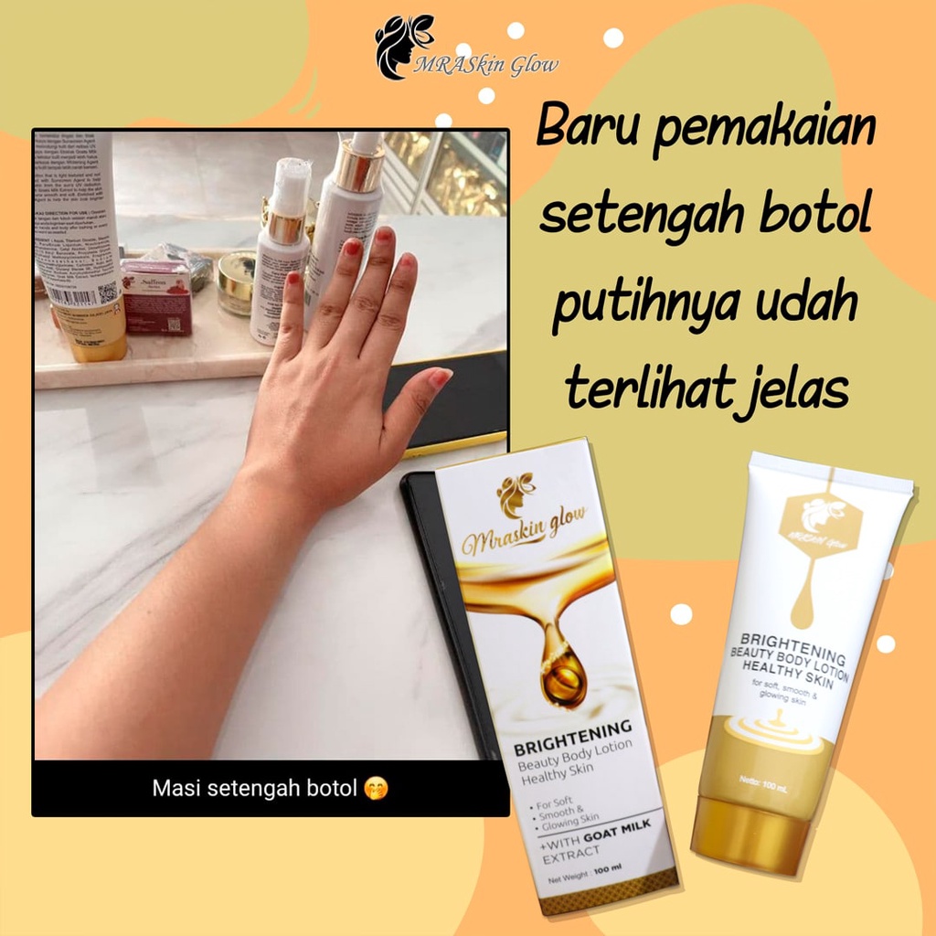 (SIMURAH/COD) PROMO!! Body Lotion MRASkin Glow / Brightening Body Lotion MRASkin Glow Original BPOM