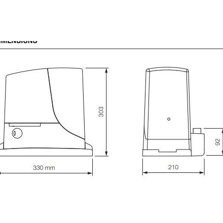 Automatic Sliding Gate/ Mesin Pintu Otomatis Nice - Robus 1000