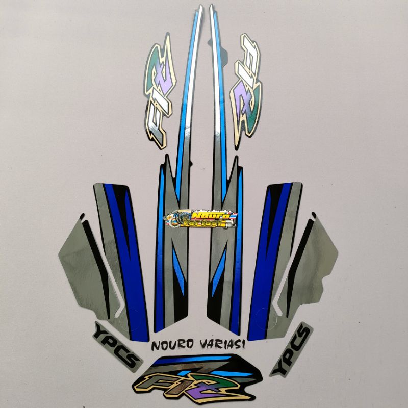 striping yamaha fizr fiz r f1 zr 1996 1997 bahan crome biru standar