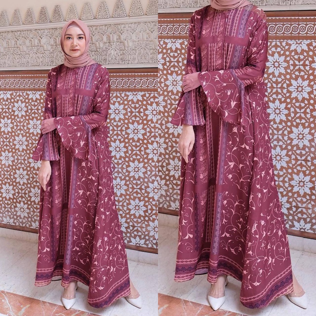 Gamis Jeslyn Terbaru 2023 Lebaran Wanita Dress Kekinian