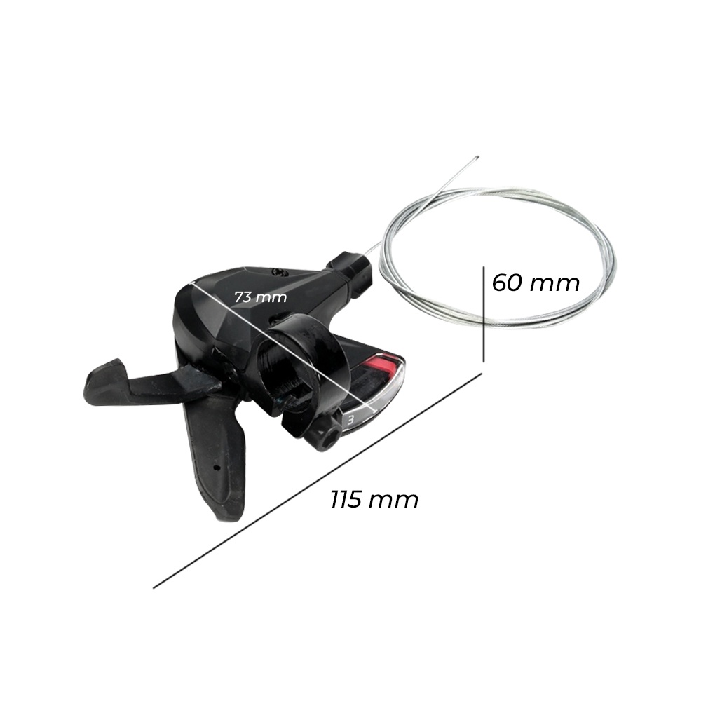 Speed Shifter Trigger Sepeda 9 Speed 2 PCS - M370 - Black