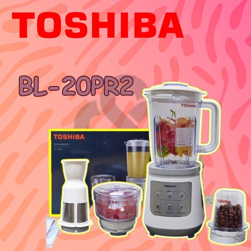 Toshiba BL20PR2 Blender Chopper Fruiter Plastik 1.5L 4in1