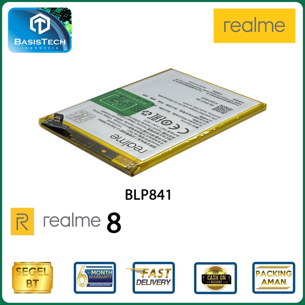 BATERAI REALME 8 RMX3085 BLP841 - BASISTECH ORI99 GOOD QUALITY