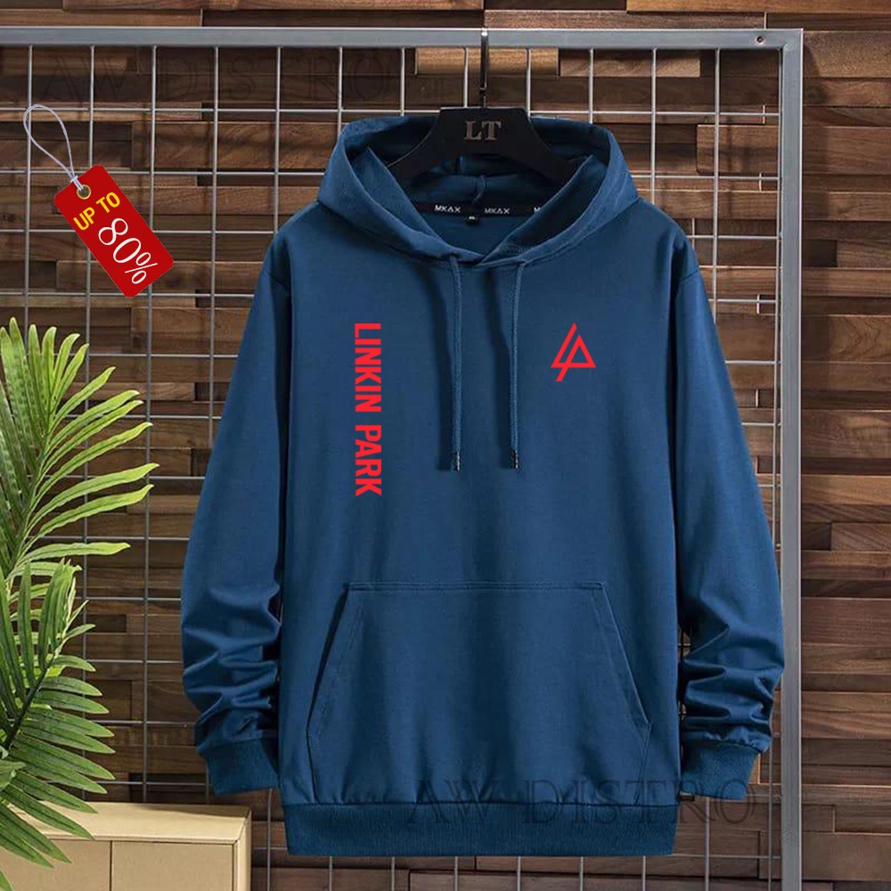 COD Promo Termurah Sweater Hoodie Modern LP KIRKA Text Merah Premium Quality