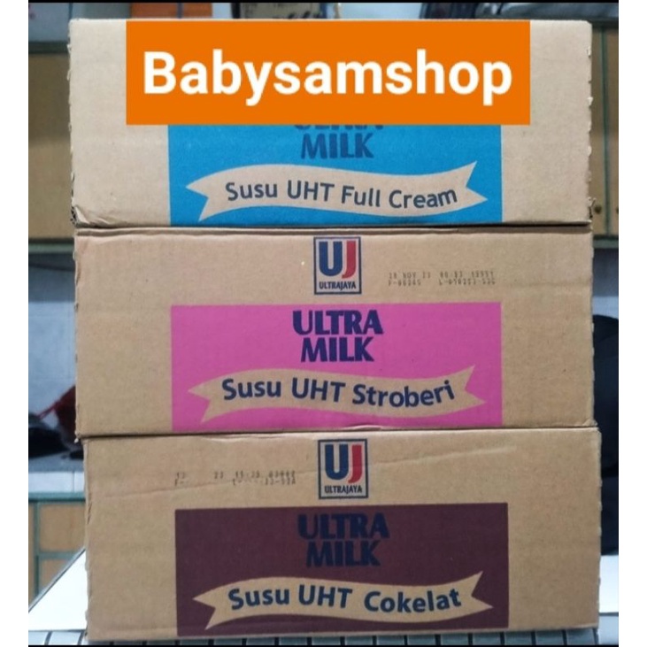 

Susu UHT Ultra Milk 200ml BISA MIX RASA ( KHUSUS INSTAN) 1 DUS ISI 24PC