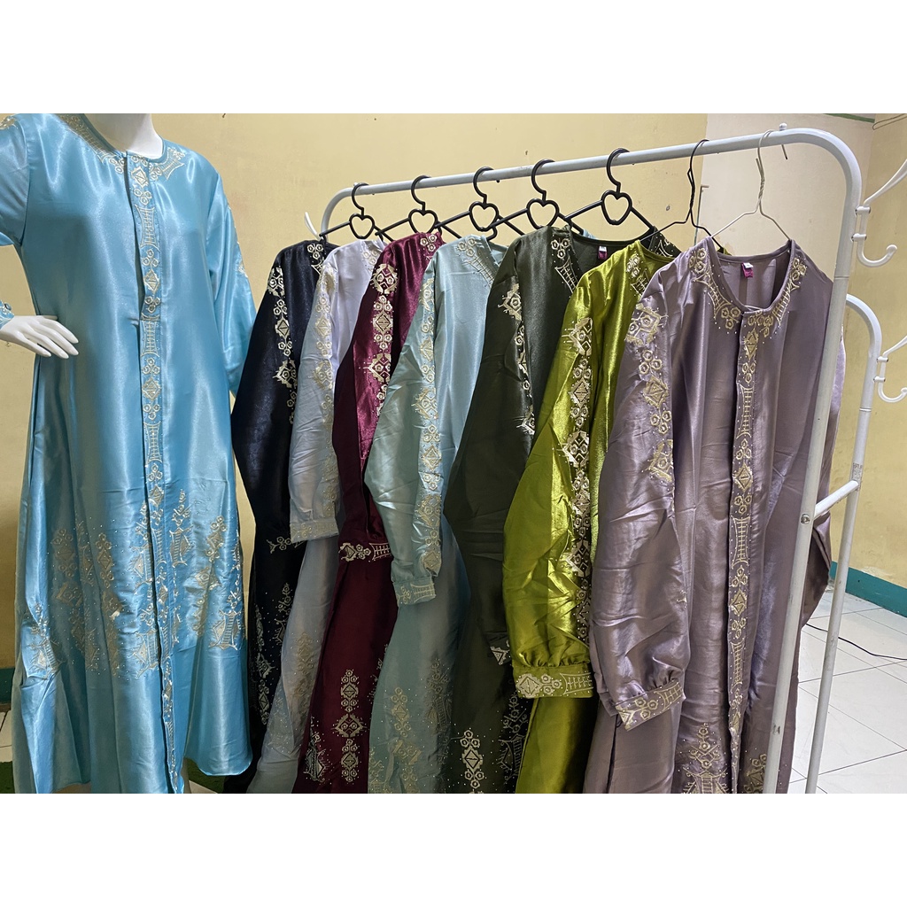 GAMIS TERBARU 2023 WANITA SATIN KRISTAL MOTIF PINTU ACEH BAWAH REAL PICT