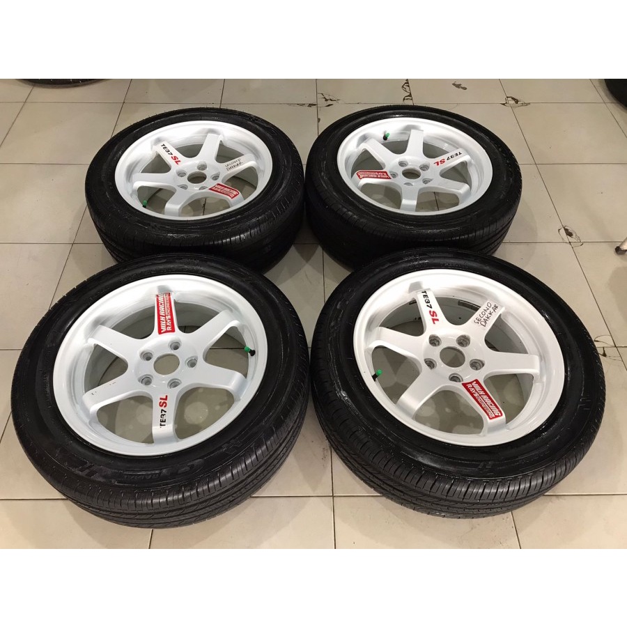 VELG MOBIL SECOD TE 37 RING 17 LEBAR 7,5 PCD 5X114 + BAN 215 55 R17