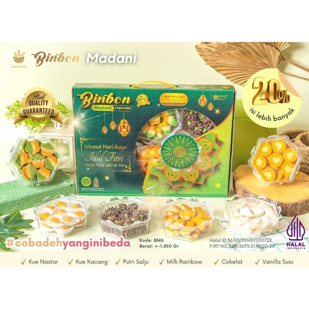 

PAKET KUE KERING BINBON MADANI THR PARCEL HAMPERS IDUL FITRI LEBARAN NASTAR SAGU KUE KACANG RAMADHAN GROSIR