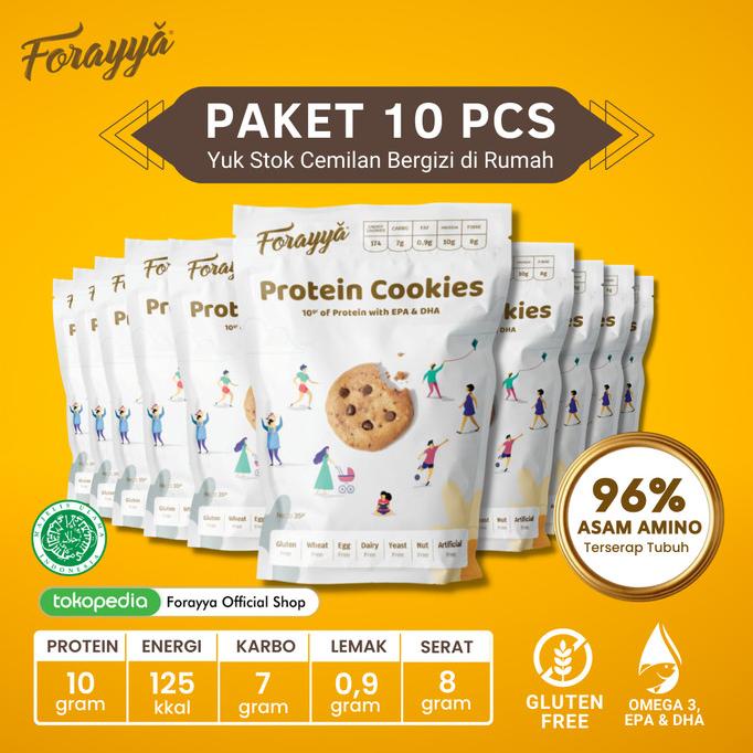 

Forayya High Protein Cookies dengan DHA dan EPA | 10 Pcs