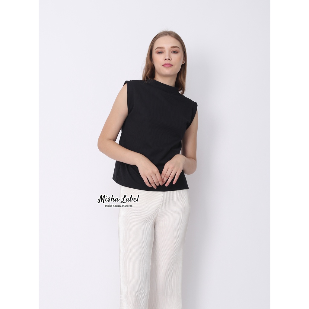 (PREMIUM) Inner Tanpa Lengan Bahan Knit Mango Premium By Misha Label