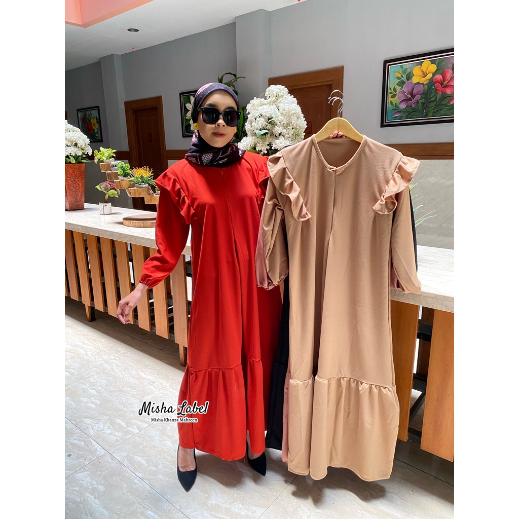 ILMYRA/ILMIRA DRESS GAMIS MAXY WANITA RIB KNIT IMPORT PREMIUM HIGH QUALITY JUMBO KEKINIAN MEWAH TERBARU By MISHA LABEL