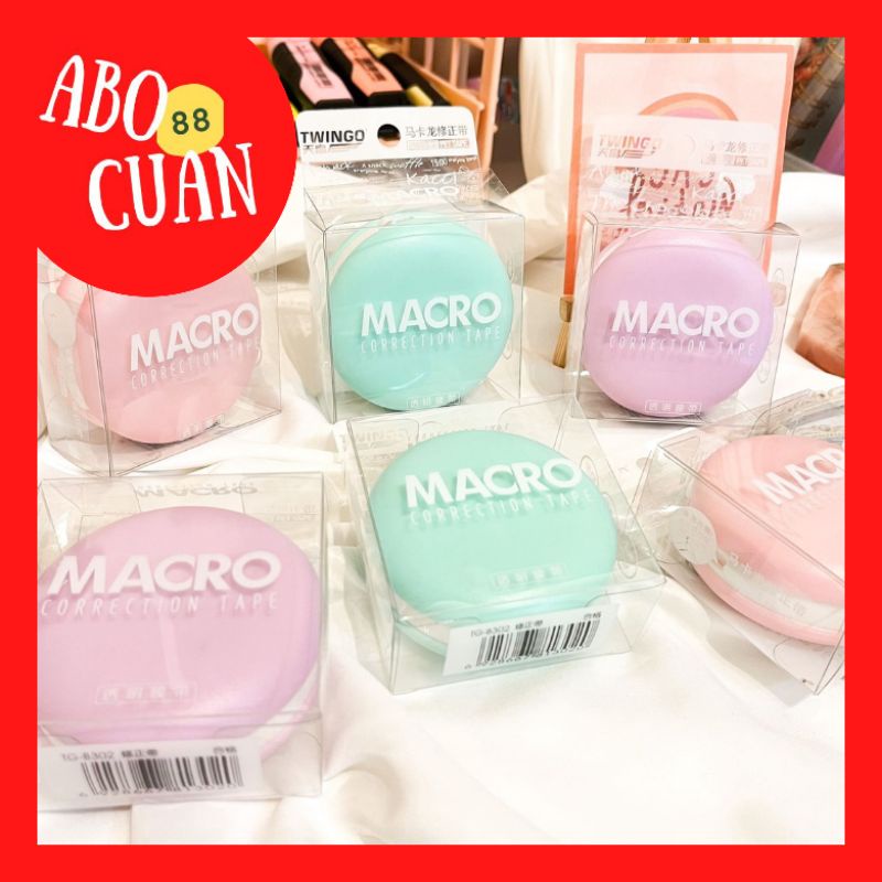 

[COD] Correction Tape Roll Tipex Roll Bentuk Macaroon Warna Pastel Lucu Unik Murah