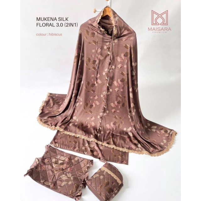 MUKENA SILK FLORAL 3.0 BUNGA MAISARA PREMIUM TERLEMBUT | Hampers Gift Kado