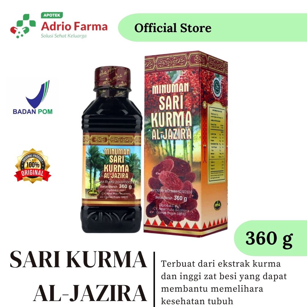 

Sari Kurma Al-Jazira 360 gram - AlJazira Sari Kurma Al Jazira Al Jazeera Al-Jazirah Jazirah Aljazirah