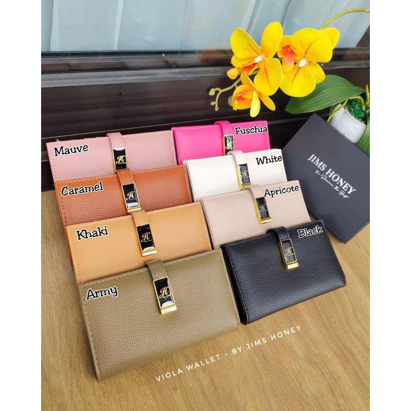 JIMS HONEY VIOLA WALLET Dompet Pendek Lipat Kecil Wanita Kulit Free Box Eksklusif Jimshoney Fashion 