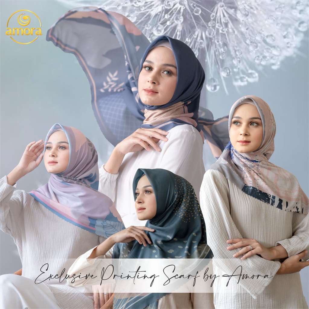 Kakaren Hijab Motif Segi Empat Premium Ultrafine Voal by AMORA
