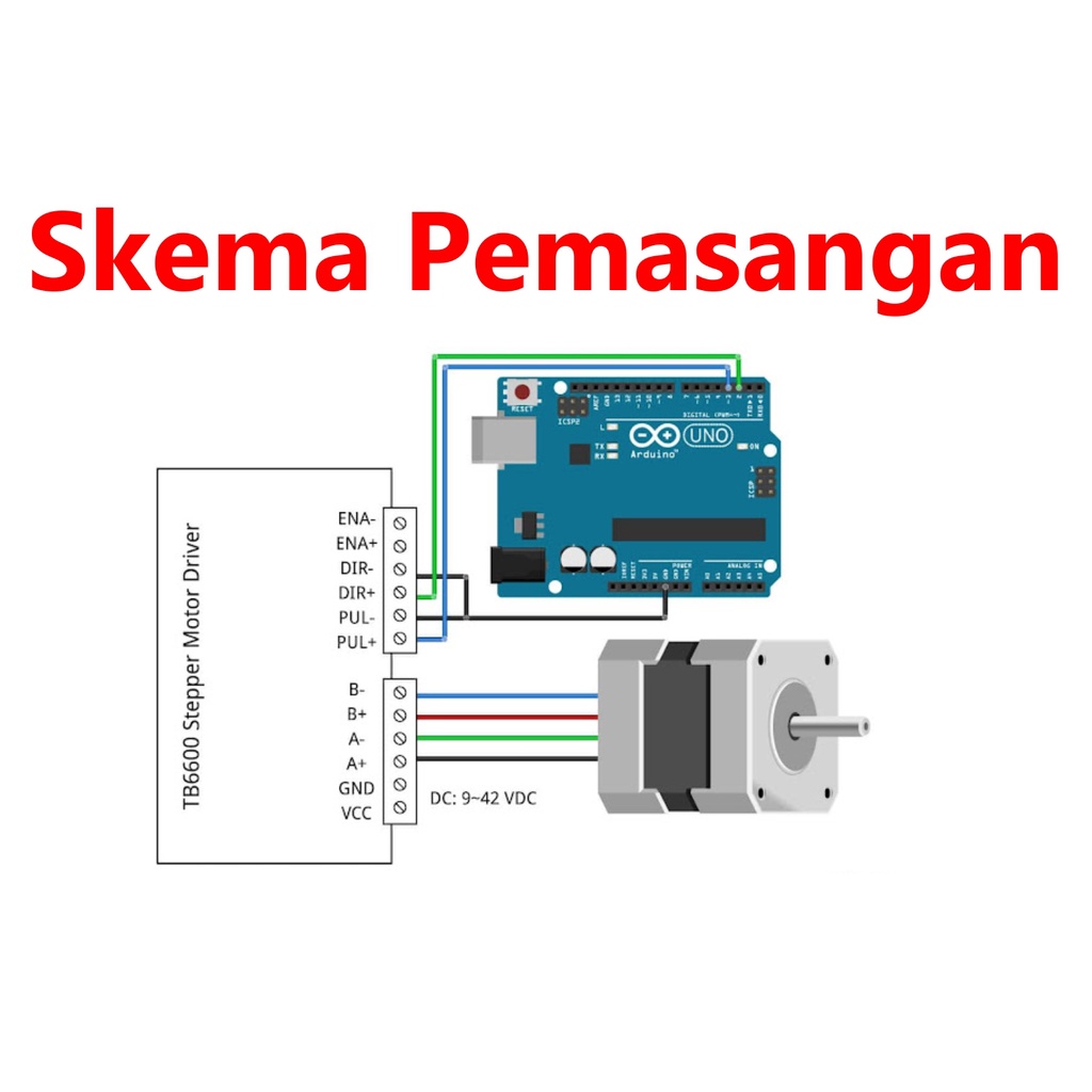 [HAEBOT] Nema 17 Mikro Stepper Motor 42mm 31mm CNC 3D Printer Axis Mekanik 0.7A 1.1A Dinamo Induksi Mesin Router Engraver Laser Slider Kuat Stepping Drawing