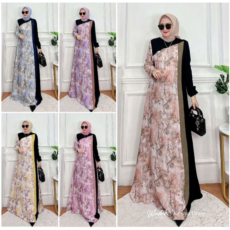 Keisya dress by Wadah muslim gamis ready lebaran