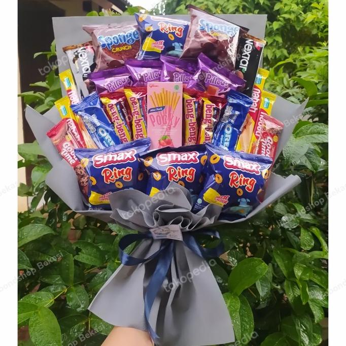 BUKET SNACK BESAR PREMIUM/ULTAH/SIDANG/WISUDA/ANNIVERSARY