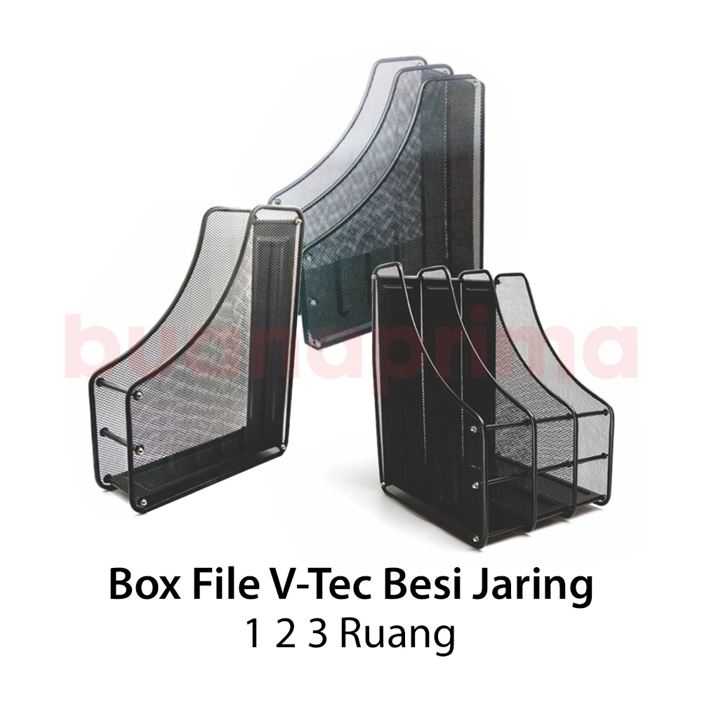 

Box File Besi Jaring 1 2 3 Ruang V-Tec Folio Tempat Arsip Hitam