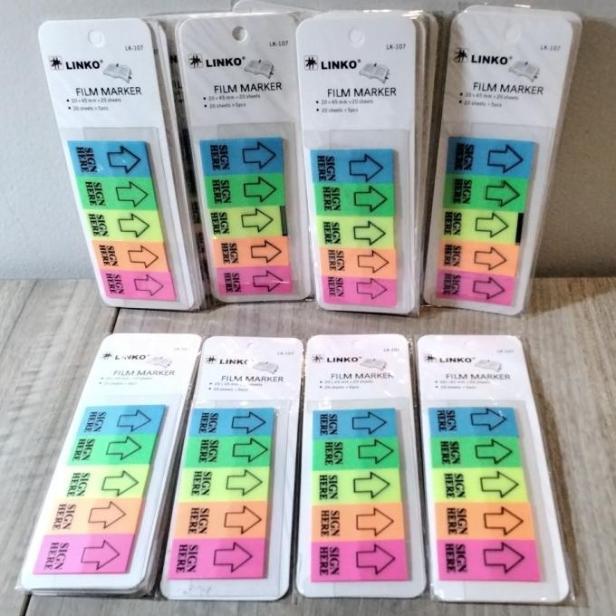 

best produk] Stick note film marker SIGN HERE