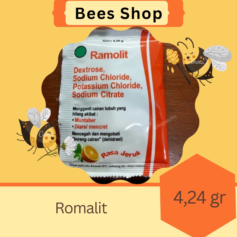 Ramolit oralit rasa jeruk sachet