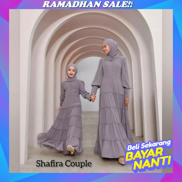 Gamis Couple Ibu Anak Perempuan Model Terbaru Dress Lebaran Pasangan Keluarga Terbaru 2023 Sarimbit 