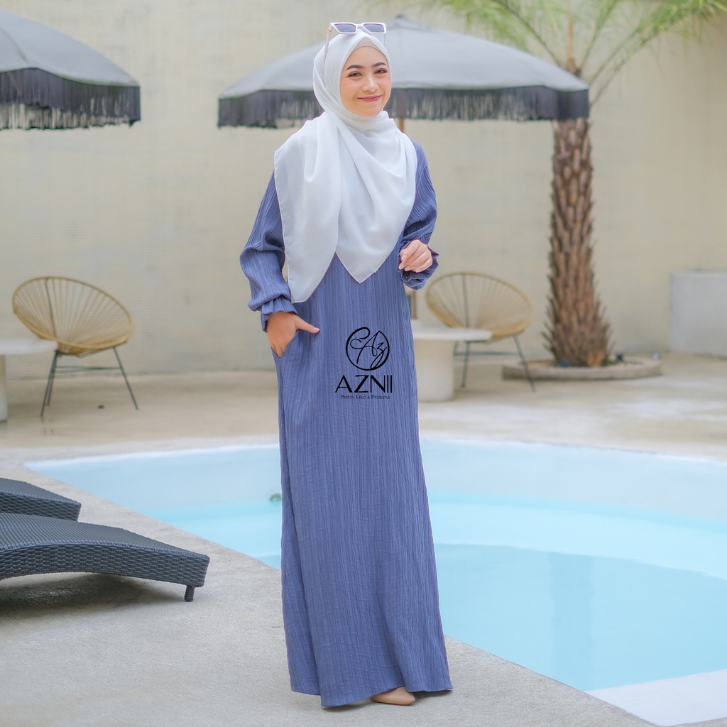 Ladybydiana ZELINE DRESS Gamis Wanita dan Remaja Untuk Lebaran Bahan Lady Crush Busui Friendly