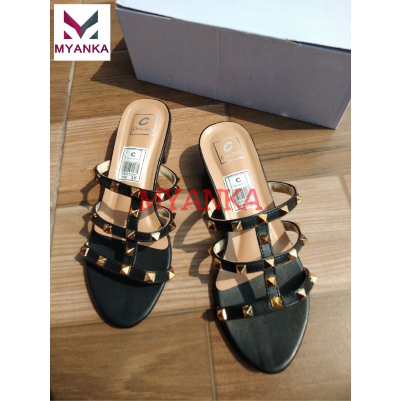 Myanka Sendal Wedges Stud 3cm