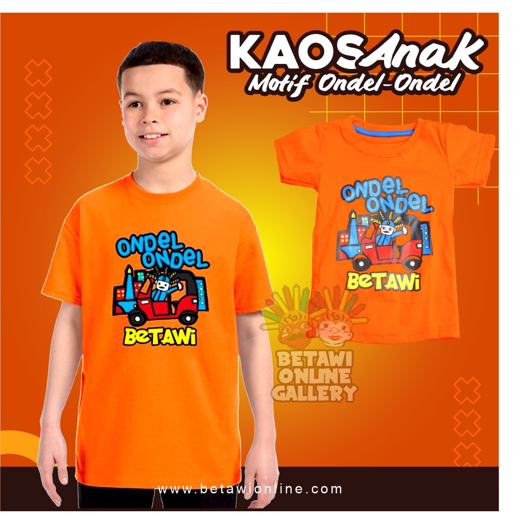 Kaos motif Bajay Ondel Ondel / Kaos Anak Motif Ondel