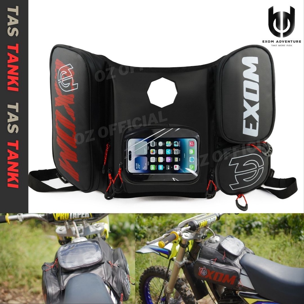 EXOM - REDLINE Tas Tanki Tas Trail Universal Motocross Trabas Adventure - Tas Bagasi Motor