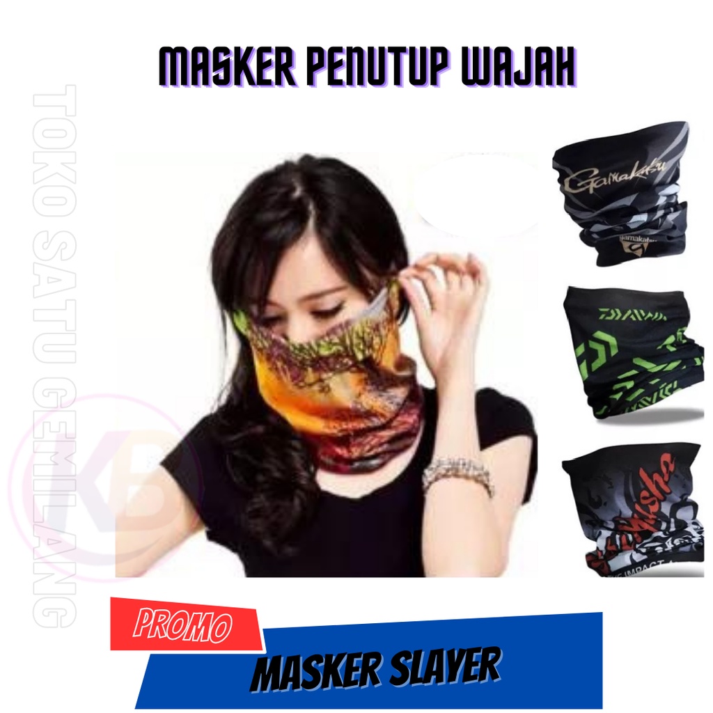 (1 Pcs) Masker Berkendara / Masker Buff / Masker Slayer / Masker Kain Anti Debu Berkendara / Masker 