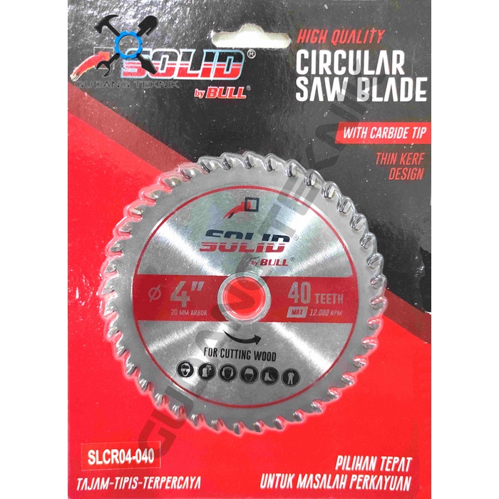 (SILVER) Mata Pisau Kayu Circular Saw TIPIS 20mm SILVER 4&quot; 30T 40T SOLID / Circular Saw Blade 4x30T 4x40T Mata Gergaji Circle 4 Inch 30T 40T SOLID