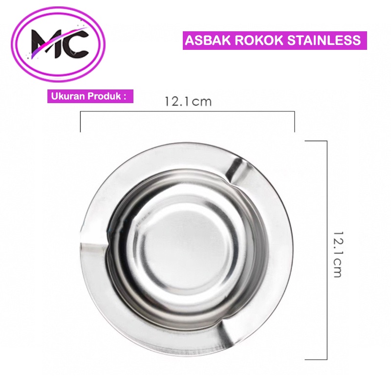 Asbak Stainless Steel Model Kotak Bulat Ashtray Portabel Unik Murah Asbak Restoran Caffe