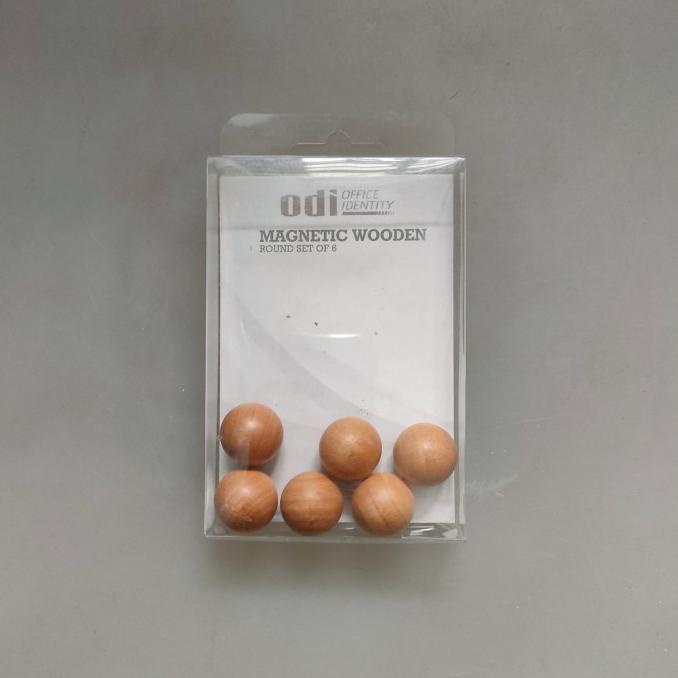 

paling diminati] magnet papan tulis motif bola kayu isi 6