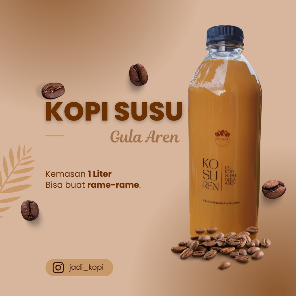 

Promo!! Kopi Susu Gula Aren Botol Siap Minum