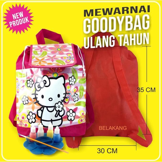 +%+%+%] TAS GOODIE BAG ULANG TAHUN ANAK UNIK EDUKASI MEWARNAI DIY HELLO KITTY