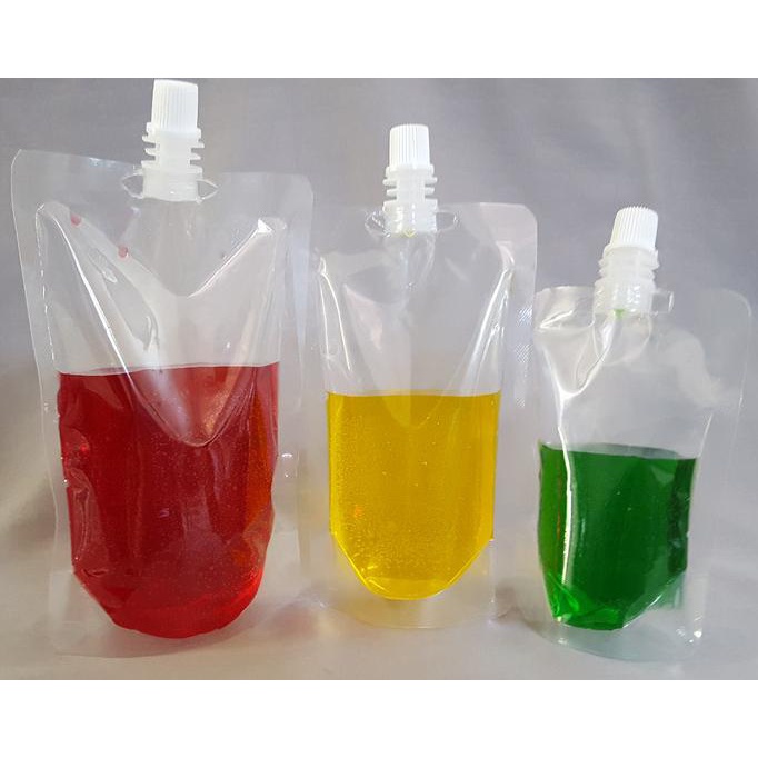 cusss order] PLASTIK STANDING POUCH DENGAN TUTUP BOTOL MINUMAN ISI 25 LEMBAR