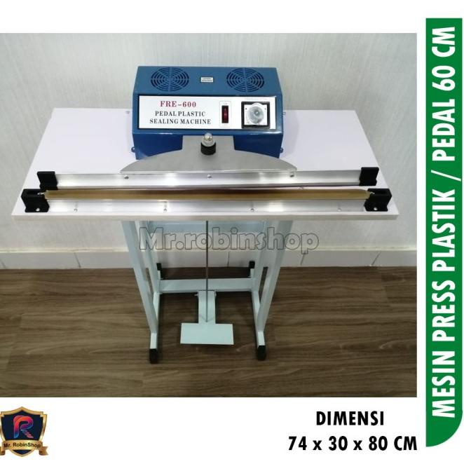 Mesin Press Pres Plastik Injak / Pedal Impulse Sealer 60Cm / Mesin Se