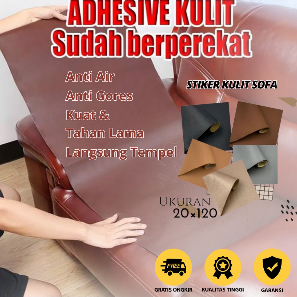 Sticker Tempel - Stiker kulit sofa 120 cm sarung jok kursi tamu